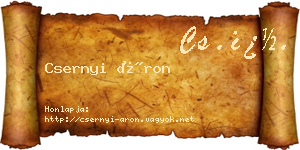 Csernyi Áron névjegykártya